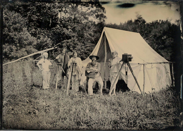 Camp Tintype group portrait
