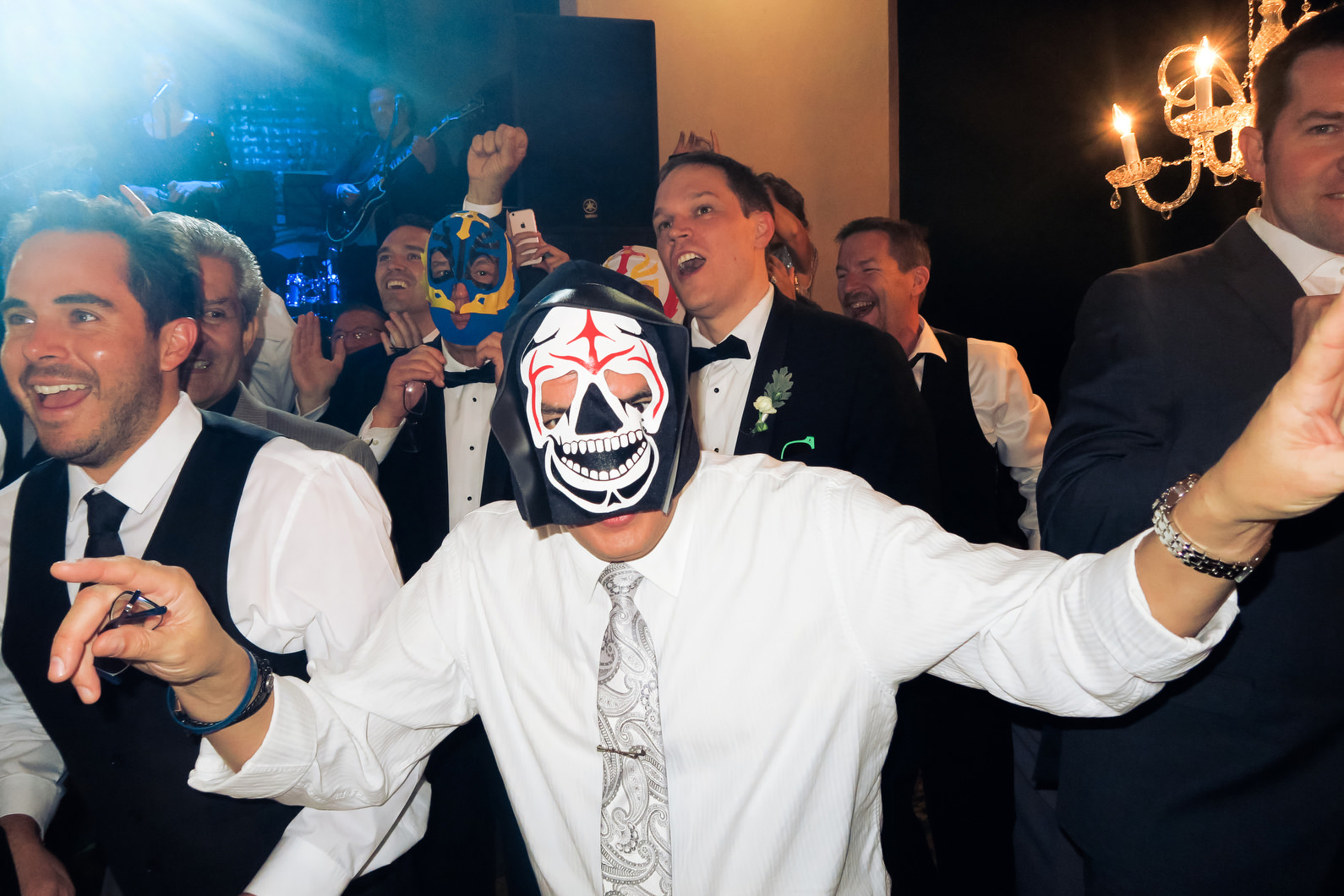 funny groom luchador mask wedding